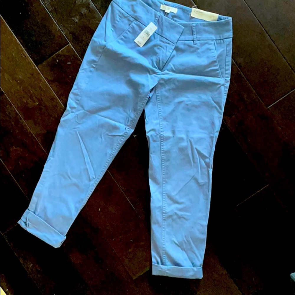 LOFT Marisa Skinny blue cropped pants - NWT!